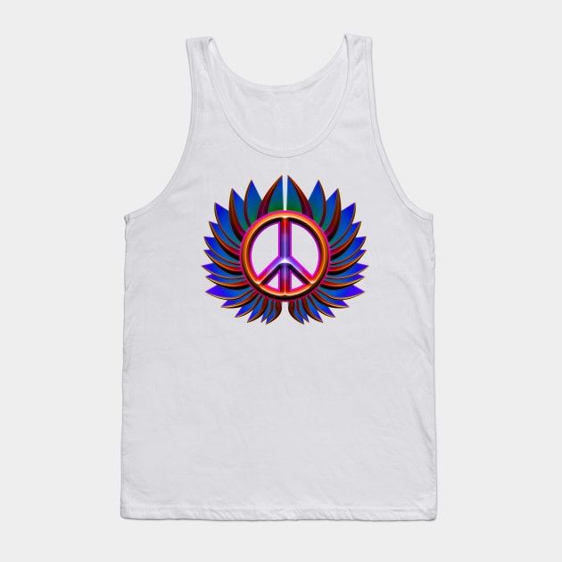 peace sign flower Tank Top by DrewskiDesignz